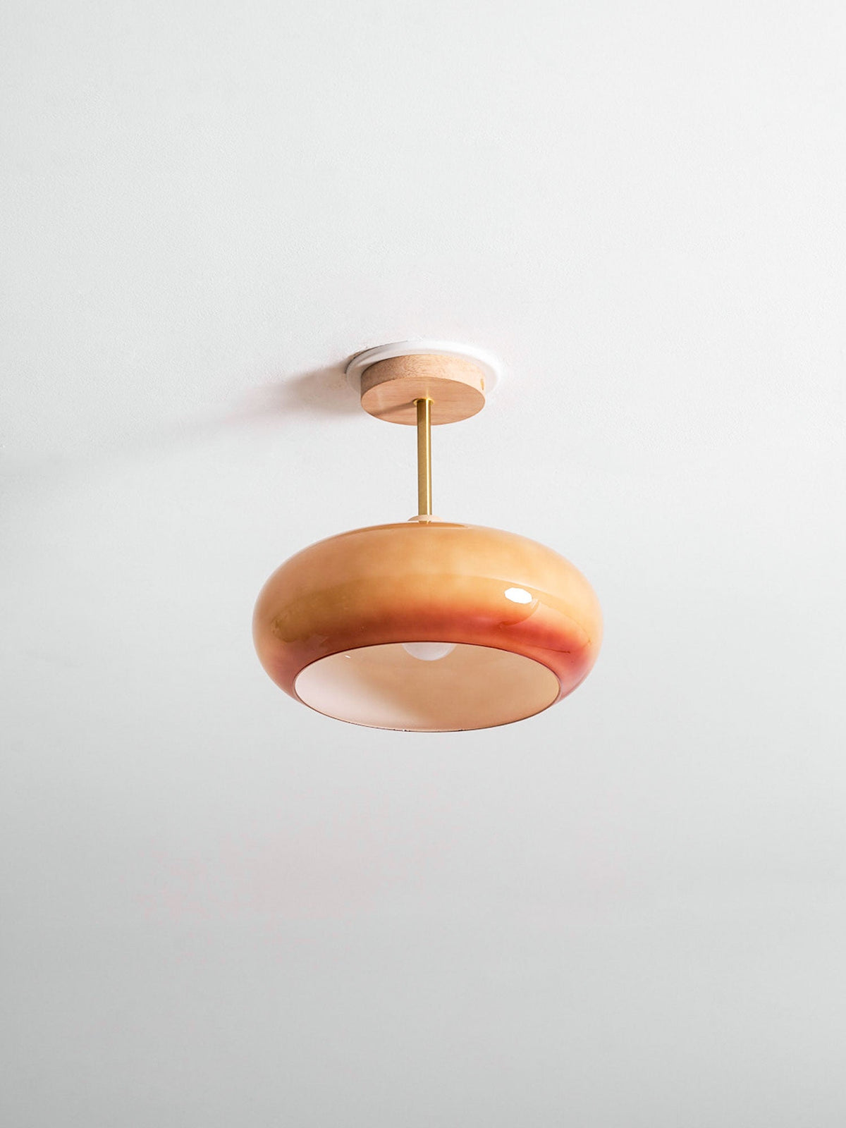 Eskil Ceiling Light Fixture, 11 Inch Ceiling Lamp, Natural Wood Color, Bedroom & Living Room