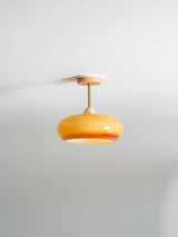 Eskil Ceiling Light Fixture, 11 Inch Ceiling Lamp, Natural Wood Color, Bedroom & Living Room