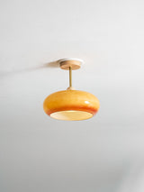 Eskil Ceiling Light Fixture, 11 Inch Ceiling Lamp, Natural Wood Color, Bedroom & Living Room
