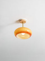 Eskil Ceiling Light Fixture, 11 Inch Ceiling Lamp, Natural Wood Color, Bedroom & Living Room