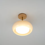 Eskil Ceiling Light Fixture, 11 Inch Ceiling Lamp, Natural Wood Color, Bedroom & Living Room