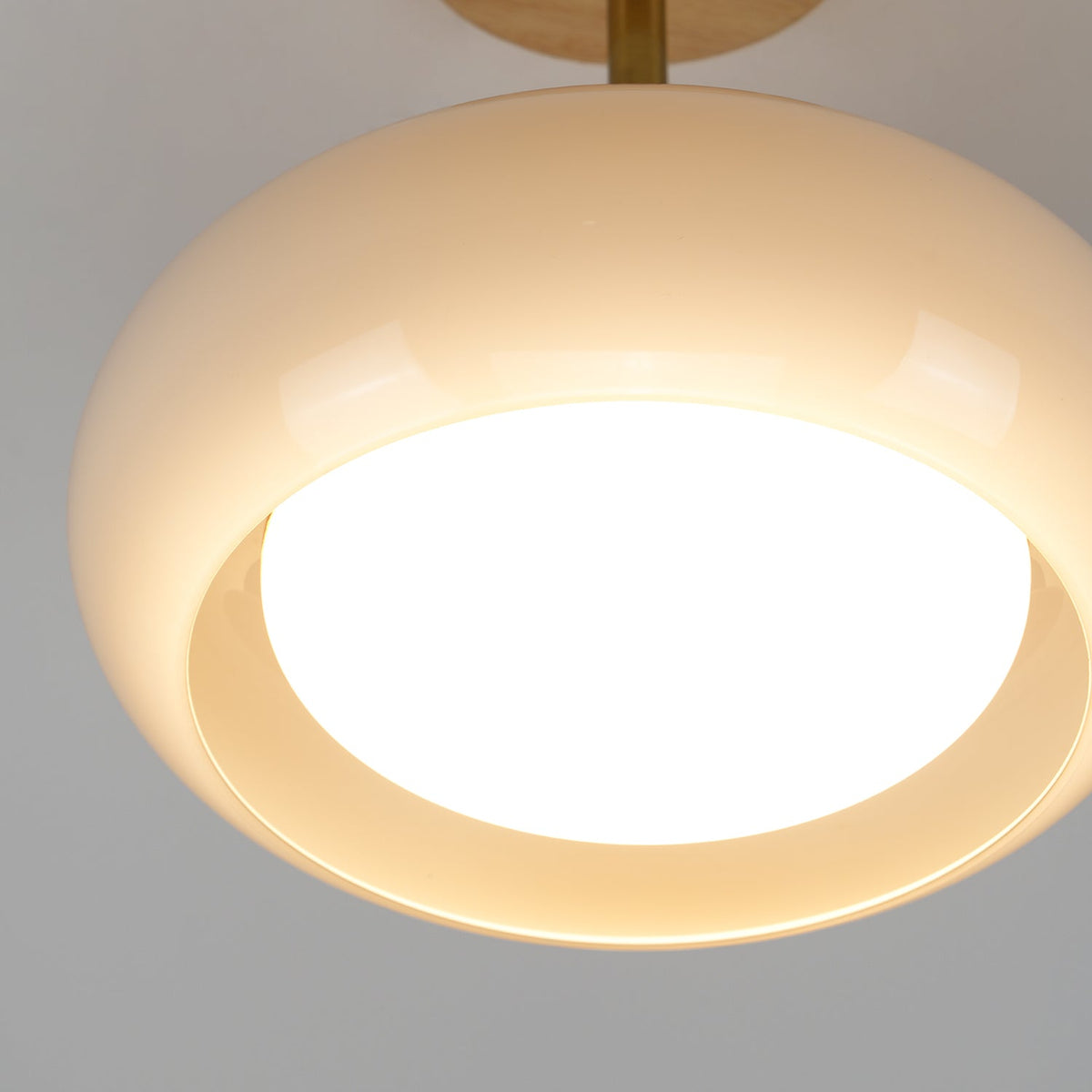 Eskil Ceiling Light Fixture, 11 Inch Ceiling Lamp, Natural Wood Color, Bedroom & Living Room