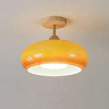 Eskil Ceiling Light Fixture, 11 Inch Ceiling Lamp, Natural Wood Color, Bedroom & Living Room