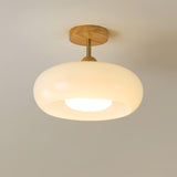 Eskil Ceiling Light Fixture, 11 Inch Ceiling Lamp, Natural Wood Color, Bedroom & Living Room