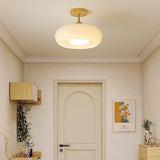 Eskil Ceiling Light Fixture, 11 Inch Ceiling Lamp, Natural Wood Color, Bedroom & Living Room