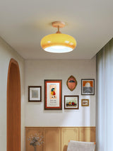 Eskil Ceiling Light Fixture, 11 Inch Ceiling Lamp, Natural Wood Color, Bedroom & Living Room