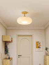 Eskil Ceiling Light Fixture, 11 Inch Ceiling Lamp, Natural Wood Color, Bedroom & Living Room
