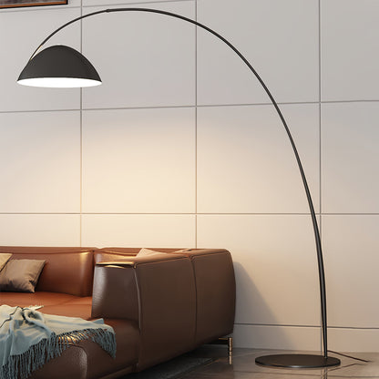 Verse arc floor lamp base and inline push-button switch detail