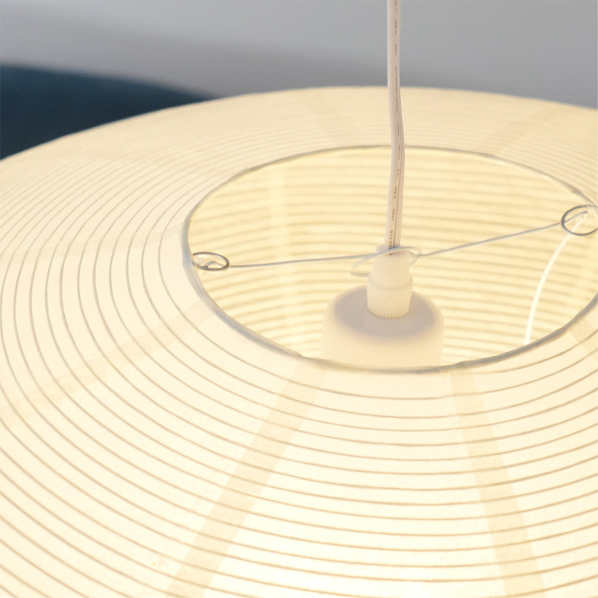 Kumo Washi Paper Light, Swag Pendant Lamp, Round Paper Lampshade, 3 Sizes, White Cable