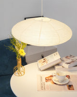 Kumo Washi Paper Light, Swag Pendant Lamp, Round Paper Lampshade, 3 Sizes, White Cable