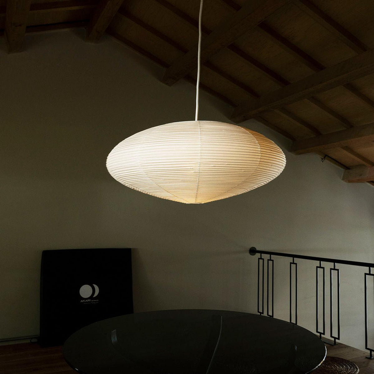 Kumo Washi Paper Light, Swag Pendant Lamp, Round Paper Lampshade, 3 Sizes, White Cable
