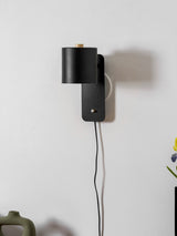 Plug In Wall Sconce, Rotatable Cylinder Wall Lamp, 4 Colors, US, UK or EU Plug, 11.8 in Tall