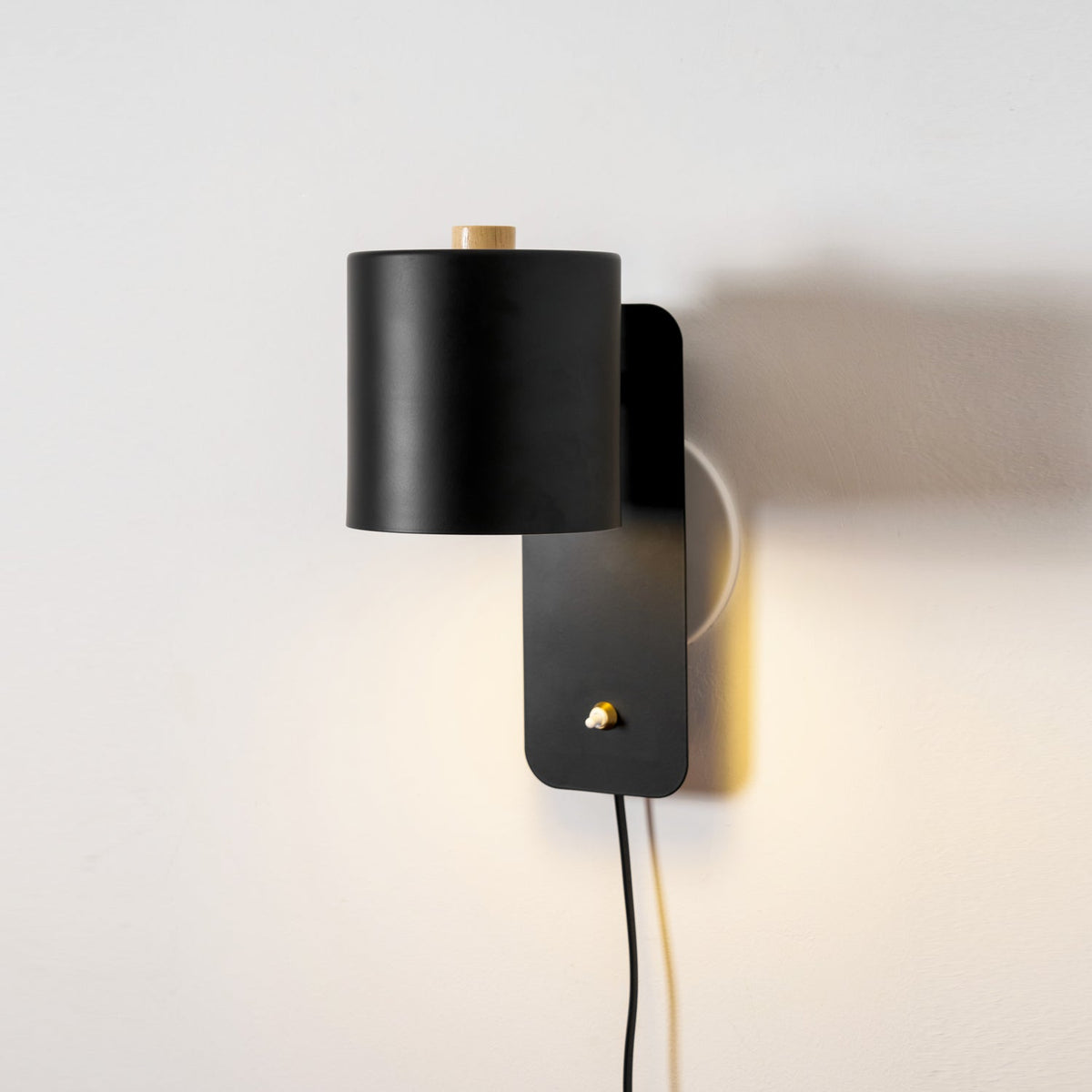 Plug In Wall Sconce, Rotatable Cylinder Wall Lamp, 4 Colors, US, UK or EU Plug, 11.8 in Tall