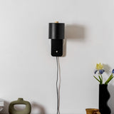 Plug In Wall Sconce, Rotatable Cylinder Wall Lamp, 4 Colors, US, UK or EU Plug, 11.8 in Tall