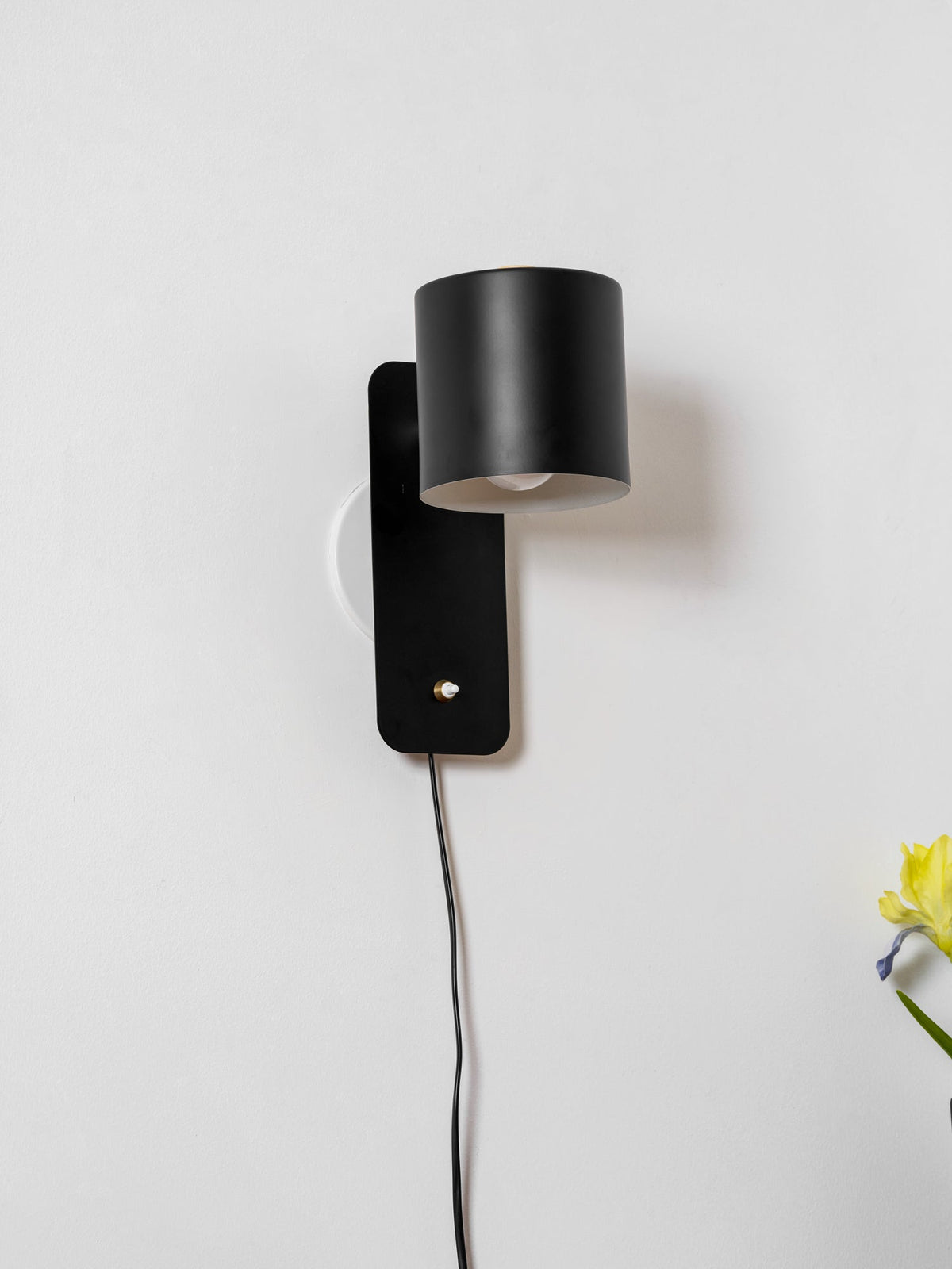 Plug In Wall Sconce, Rotatable Cylinder Wall Lamp, 4 Colors, US, UK or EU Plug, 11.8 in Tall