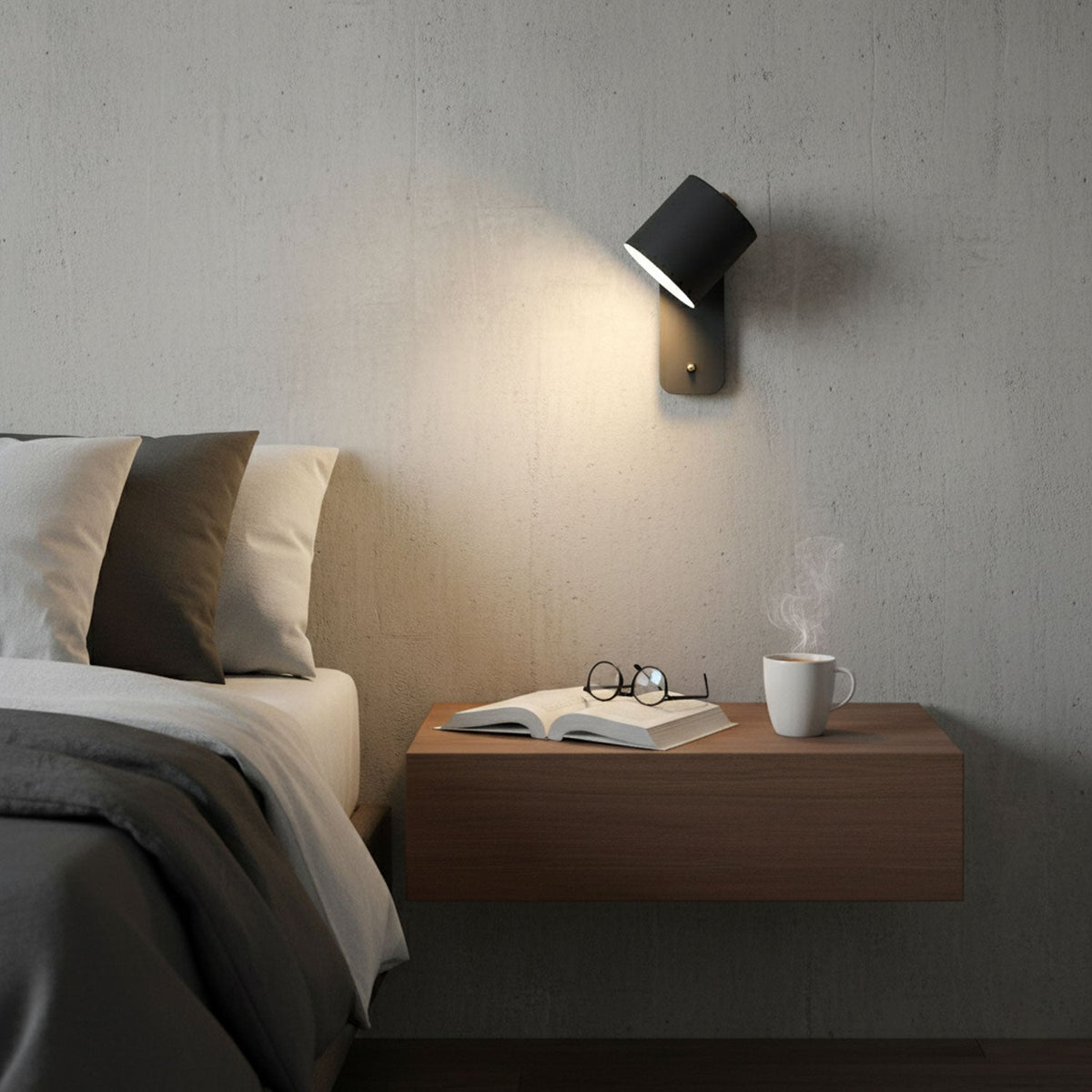 Aksel Wall Sconces, Rotatable Cylinder Wall Light, Slim Tube Design, 4 Colors, 11.8 in Tall