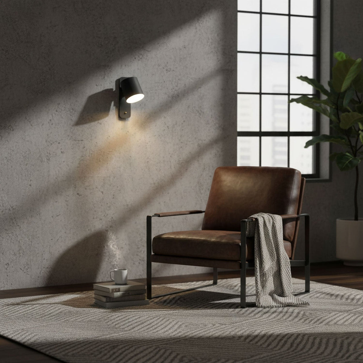 Aksel Wall Sconces, Rotatable Cylinder Wall Light, Slim Tube Design, 4 Colors, 11.8 in Tall