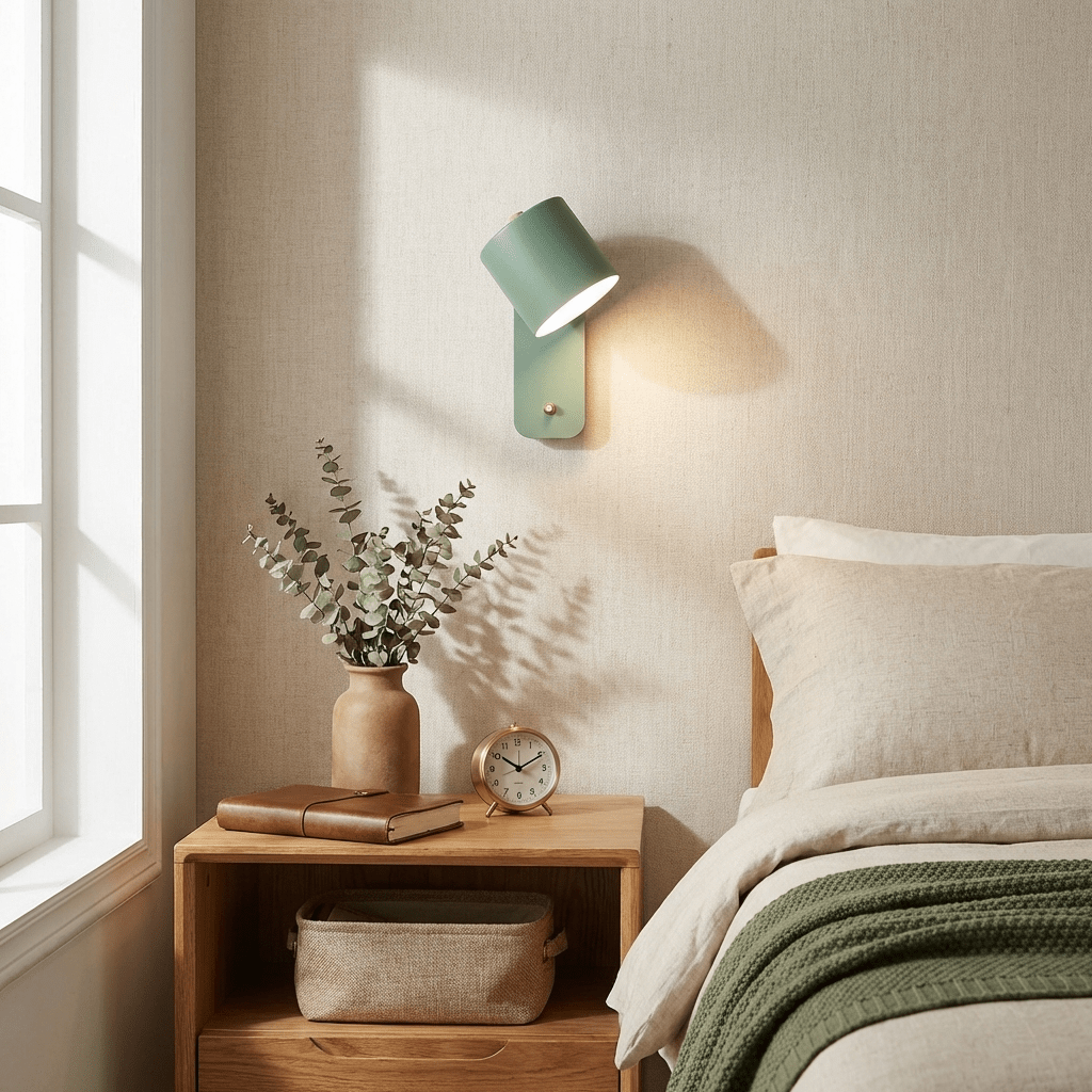 Aksel Wall Sconces, Rotatable Cylinder Wall Light, Slim Tube Design, 4 Colors, 11.8 in Tall