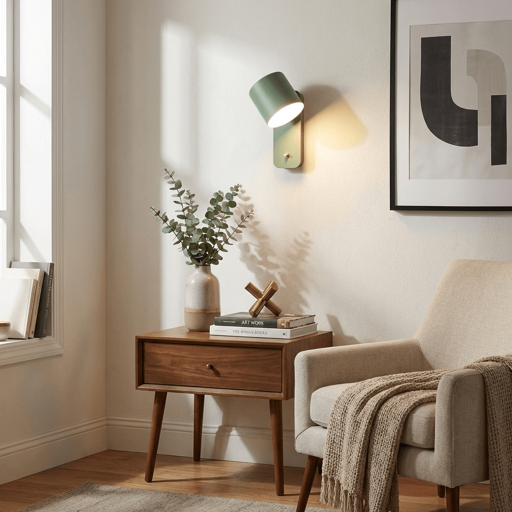 Aksel Wall Sconces, Rotatable Cylinder Wall Light, Slim Tube Design, 4 Colors, 11.8 in Tall