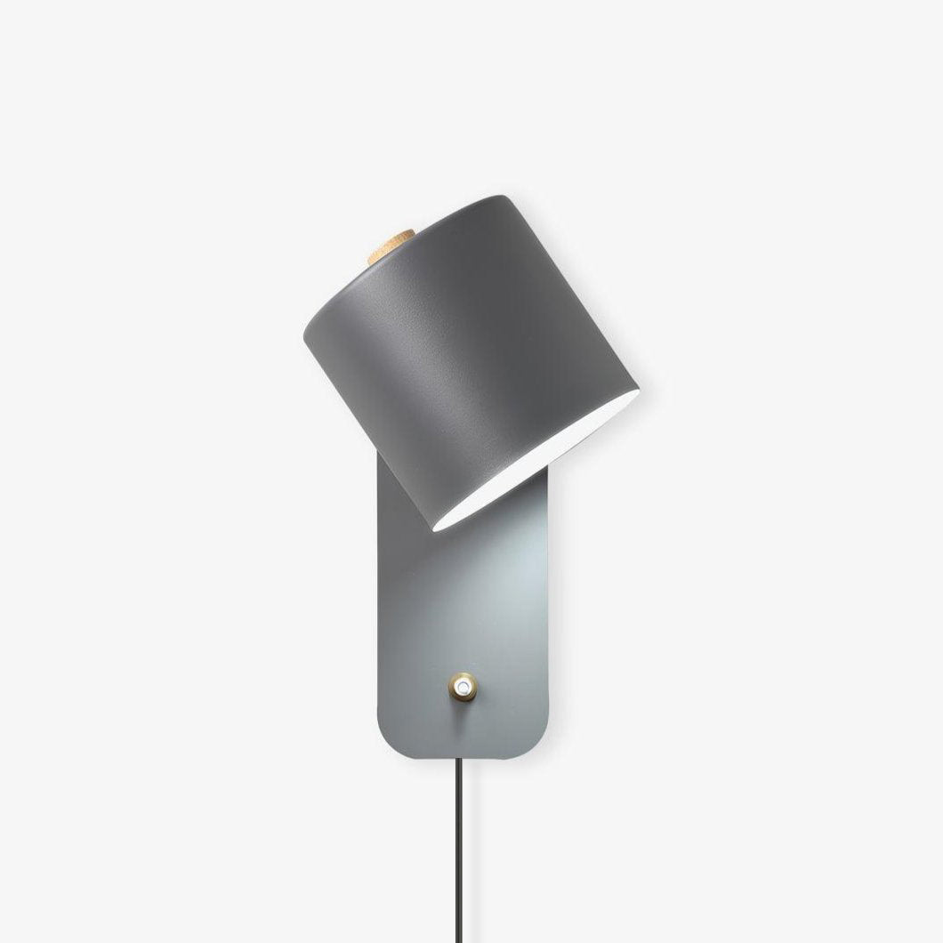 Plug In Wall Sconce, Rotatable Cylinder Wall Lamp, 4 Colors, US, UK or EU Plug, 11.8 in Tall