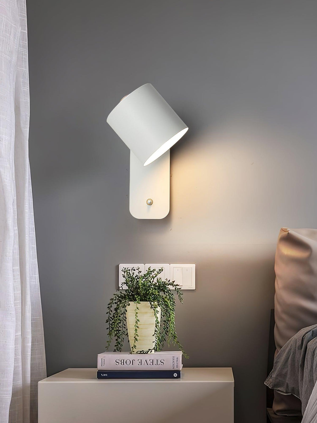 Aksel Wall Sconces, Rotatable Cylinder Wall Light, Slim Tube Design, 4 Colors, 11.8 in Tall