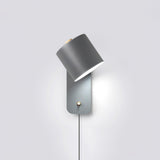 Plug In Wall Sconce, Rotatable Cylinder Wall Lamp, 4 Colors, US, UK or EU Plug, 11.8 in Tall