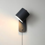 Plug In Wall Sconce, Rotatable Cylinder Wall Lamp, 4 Colors, US, UK or EU Plug, 11.8 in Tall