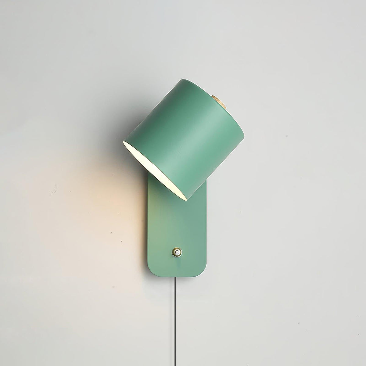 Plug In Wall Sconce, Rotatable Cylinder Wall Lamp, 4 Colors, US, UK or EU Plug, 11.8 in Tall