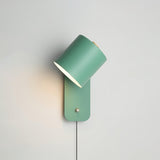 Plug In Wall Sconce, Rotatable Cylinder Wall Lamp, 4 Colors, US, UK or EU Plug, 11.8 in Tall