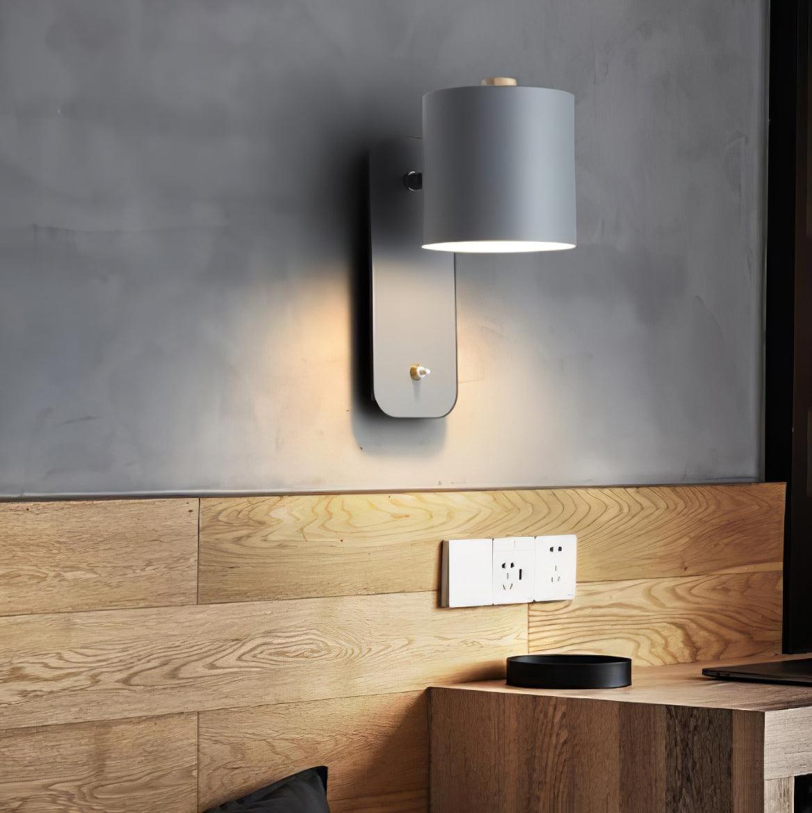 Aksel Wall Sconces, Rotatable Cylinder Wall Light, Slim Tube Design, 4 Colors, 11.8 in Tall