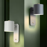 Aksel Wall Sconces, Rotatable Cylinder Wall Light, Slim Tube Design, 4 Colors, 11.8 in Tall