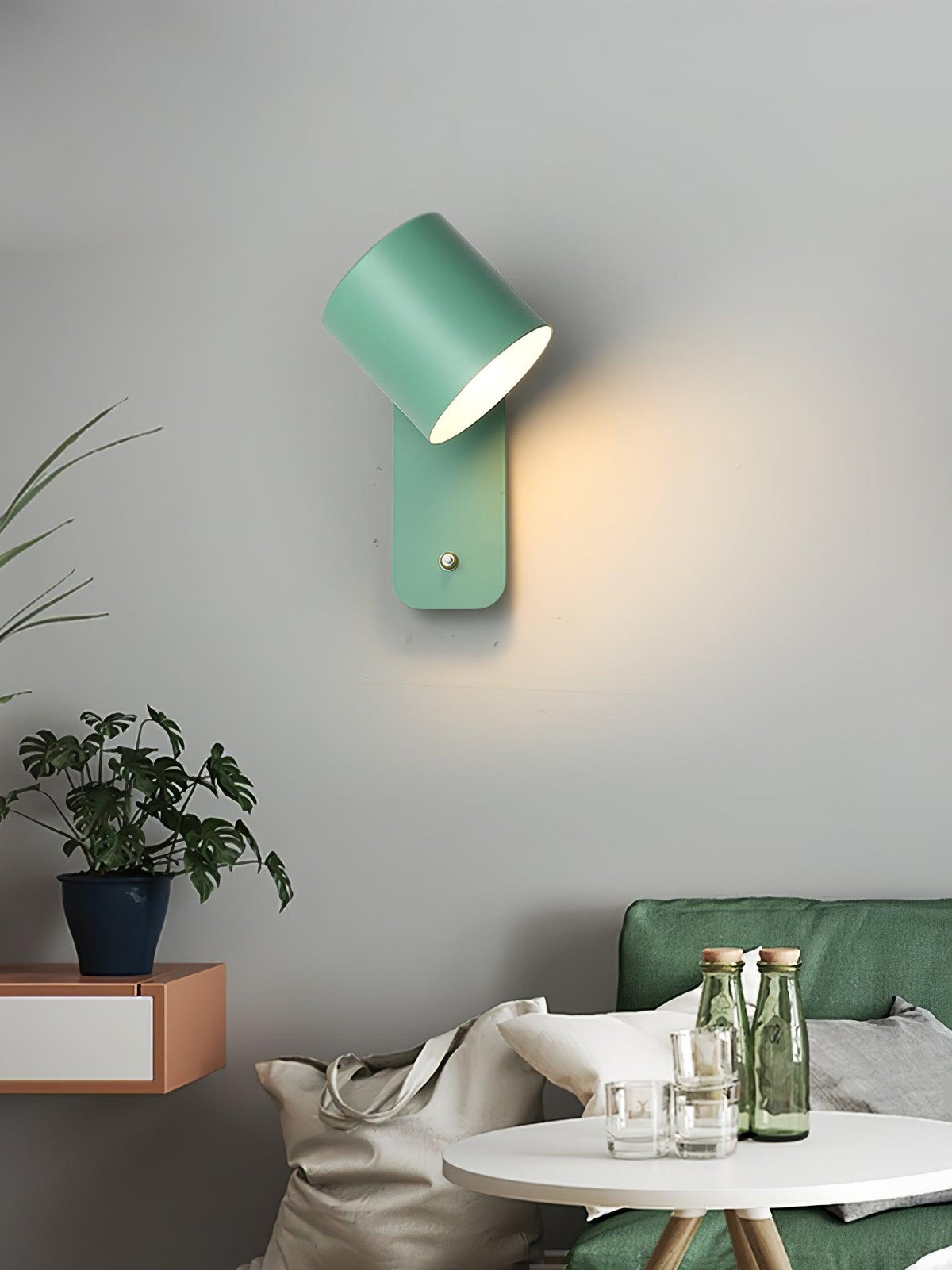 Aksel Wall Sconces, Rotatable Cylinder Wall Light, Slim Tube Design, 4 Colors, 11.8 in Tall