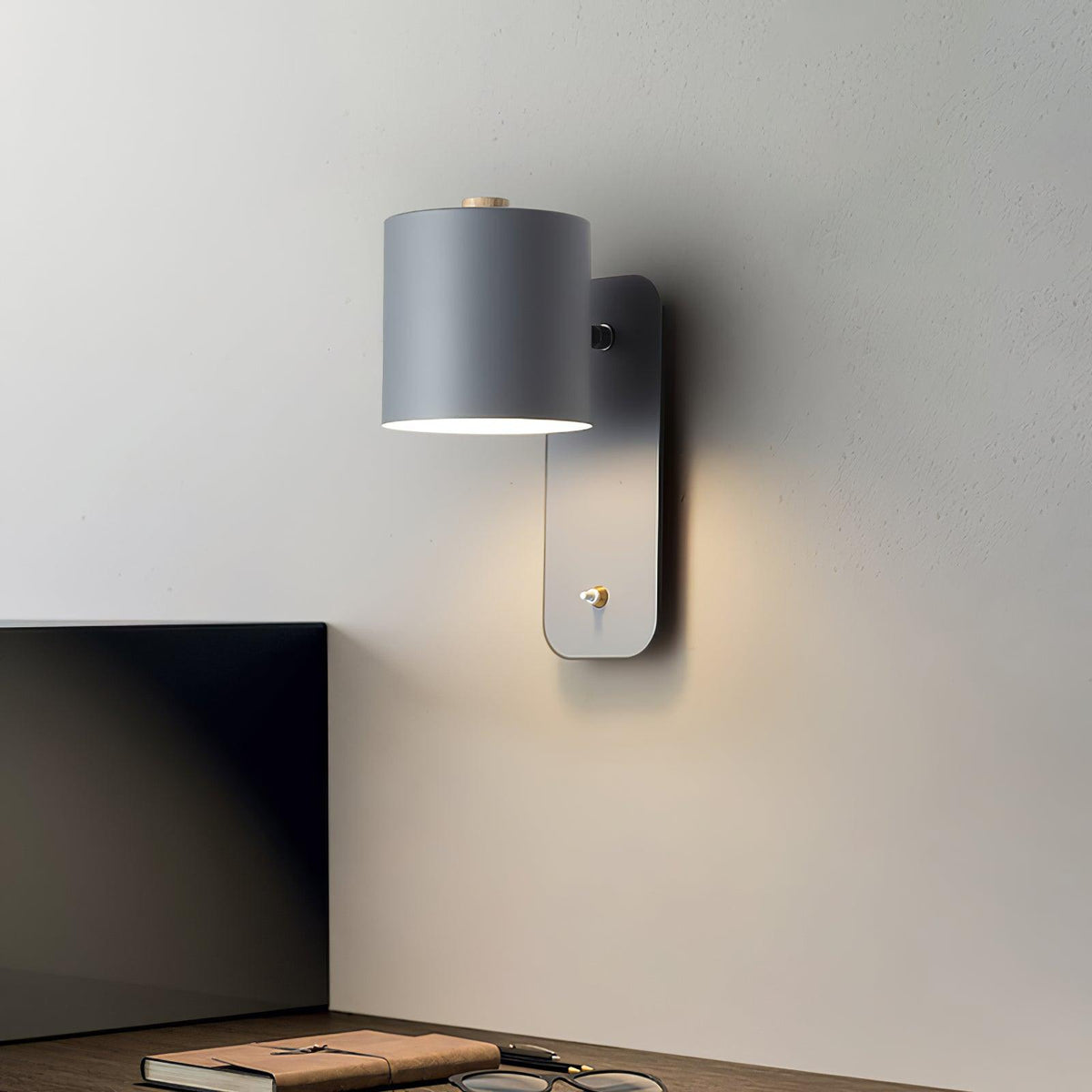 Aksel Wall Sconces, Rotatable Cylinder Wall Light, Slim Tube Design, 4 Colors, 11.8 in Tall
