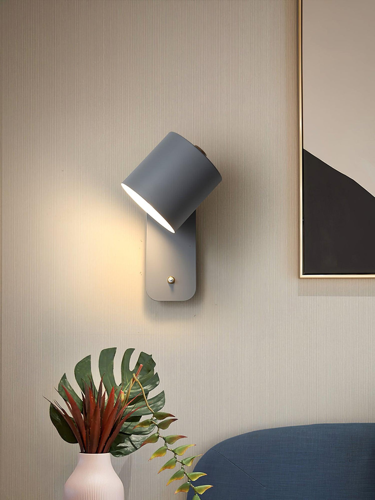 Aksel Wall Sconces, Rotatable Cylinder Wall Light, Slim Tube Design, 4 Colors, 11.8 in Tall