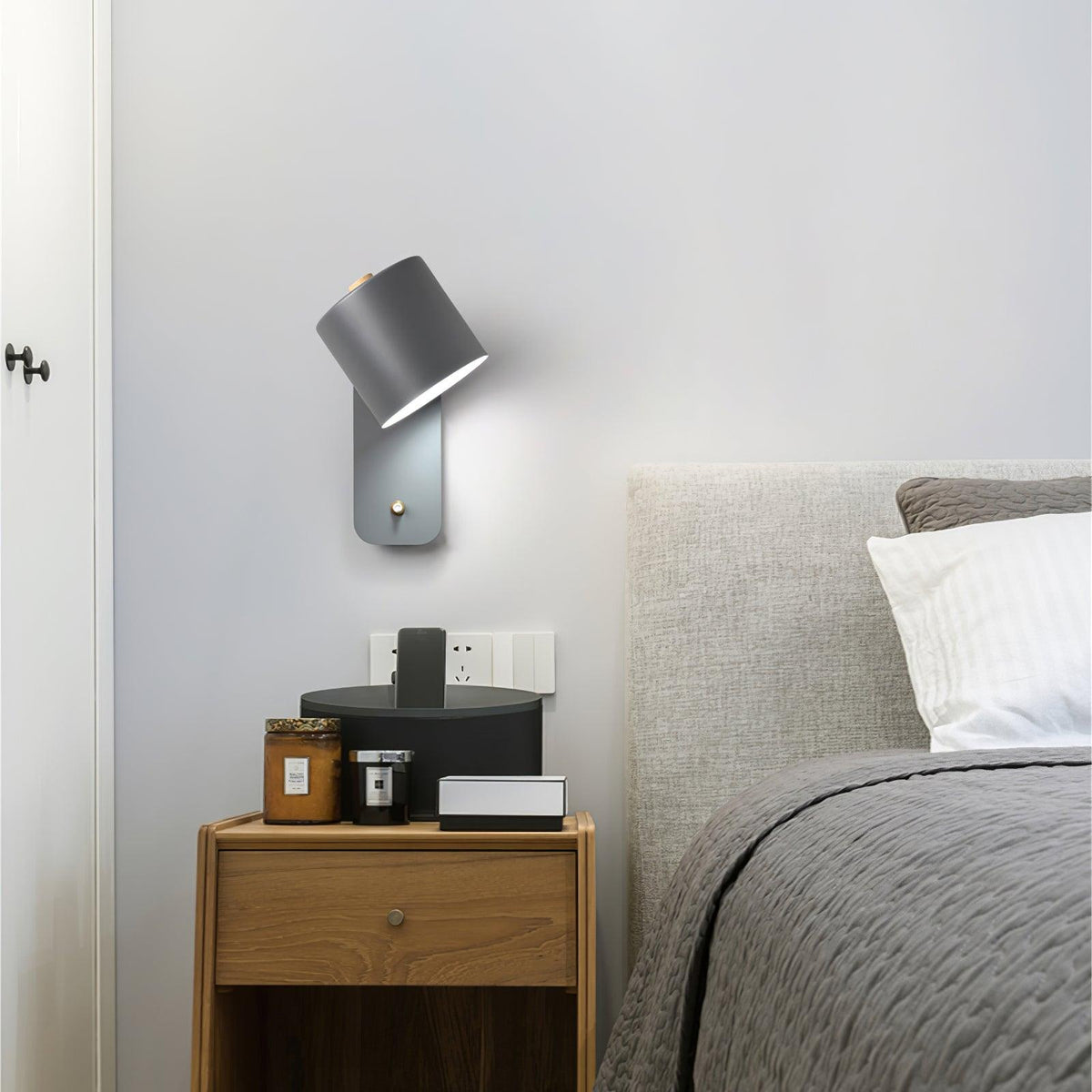 Aksel Wall Sconces, Rotatable Cylinder Wall Light, Slim Tube Design, 4 Colors, 11.8 in Tall