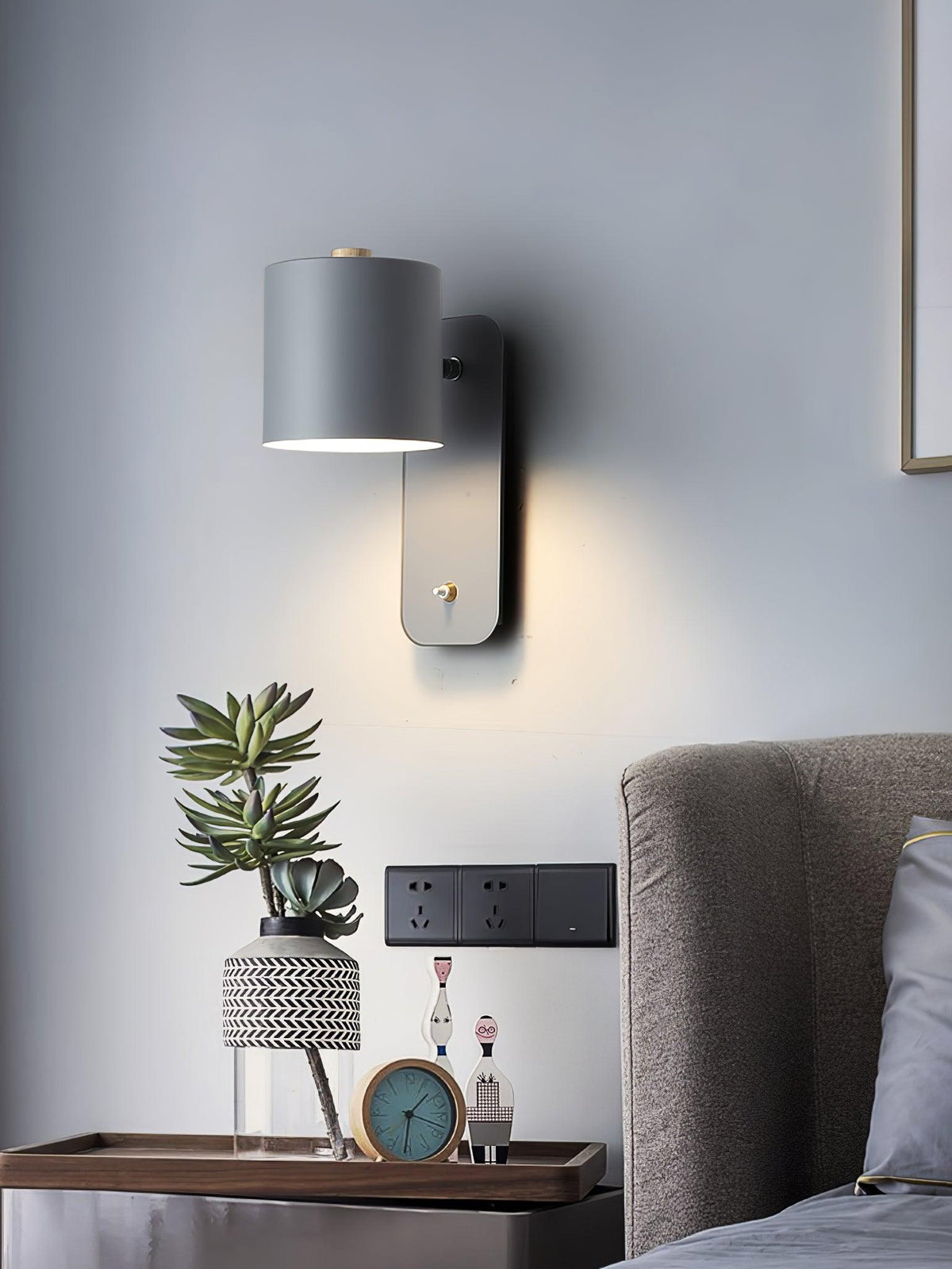 Aksel Wall Sconces, Rotatable Cylinder Wall Light, Slim Tube Design, 4 Colors, 11.8 in Tall