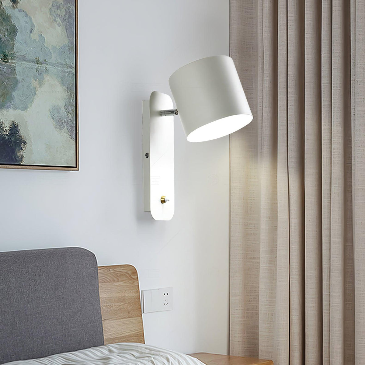 Aksel Wall Sconces, Rotatable Cylinder Wall Light, Slim Tube Design, 4 Colors, 11.8 in Tall