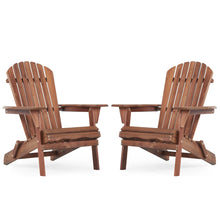 Adirondack Chair Set of 2 – Teak Wood Folding Outdoor Chairs, Tapered Legs