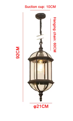 Rowan Outdoor Lantern Pendant Light, Vintage Rustic Cylinder Design, Waterproof