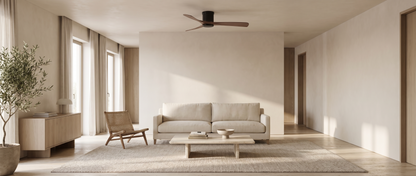 Auster Whisper-Quiet DC Ceiling Fan with Reversible Wood Blades, 6-Speed