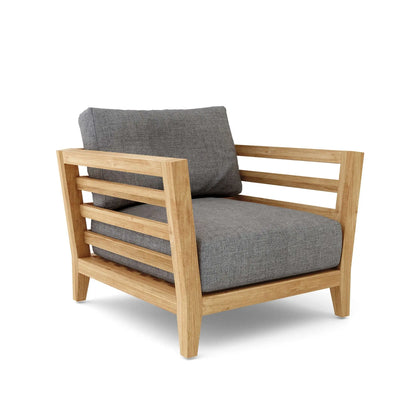 Cordoba 4-Piece Deep Seating Outdoor Garden Set, Solid Teak Wood, Contemporary