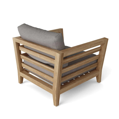 Cordoba 4-Piece Deep Seating Outdoor Garden Set, Solid Teak Wood, Contemporary