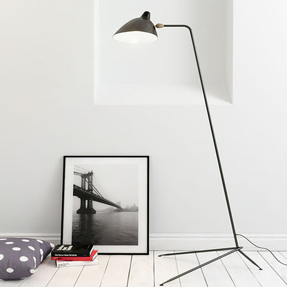 Arm Spider floor lamp in a living room setting