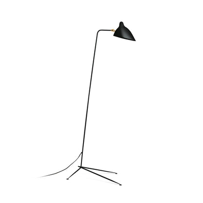 Arm Spider Modern Arc Floor Lamp, Rotating Metal Arm, Brass & Black Finish, Plug-In