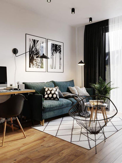 Arm Spider Modern Arc Floor Lamp, Rotating Metal Arm, Brass & Black Finish, Plug-In