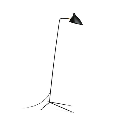 Arm Spider Modern Arc Floor Lamp, Rotating Metal Arm, Brass & Black Finish, Plug-In