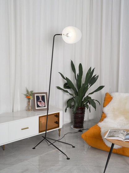 Arm Spider Modern Arc Floor Lamp, Rotating Metal Arm, Brass & Black Finish, Plug-In