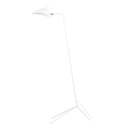 Arm Spider Modern Arc Floor Lamp, Rotating Metal Arm, Brass & Black Finish, Plug-In