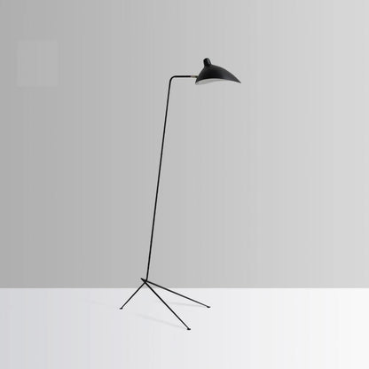 Arm Spider Modern Arc Floor Lamp, Rotating Metal Arm, Brass & Black Finish, Plug-In