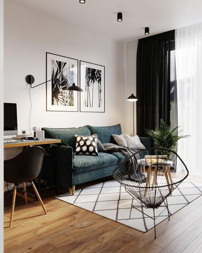 Arm Spider Modern Arc Floor Lamp, Rotating Metal Arm, Brass & Black Finish, Plug-In